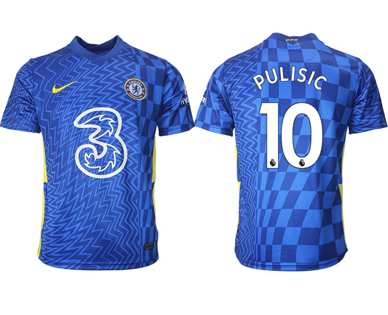 Men 2021-2022 Club Chelsea FC home aaa version blue #10 Soccer Jersey